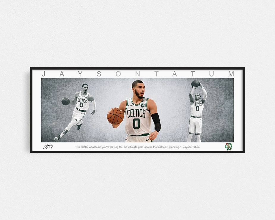 JAYSON TATUM PANORAMIC COLLAGE PRINT SIGNED FRAMED WINGShandmade souvenirs