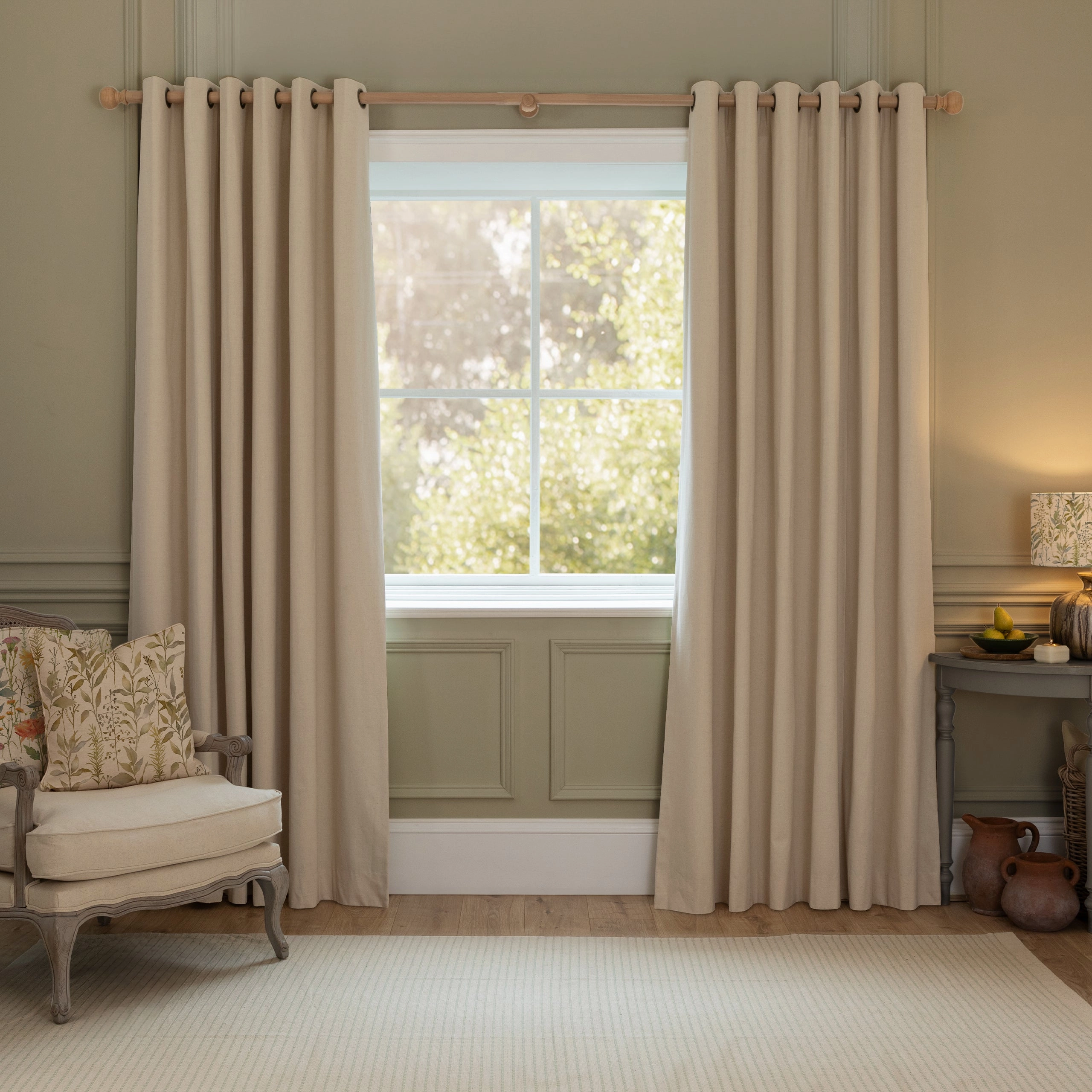 Jedburgh Textured Woven Made to Measure Curtains Heather