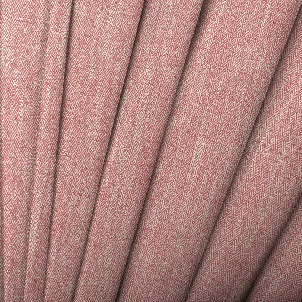 Jedburgh Textured Woven Made to Measure Curtains Poppy