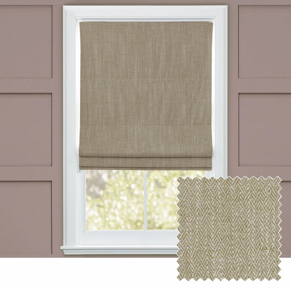 Jedburgh Textured Woven Made to Measure Roman Blinds Biscuitbedding sets ,throw blankets 