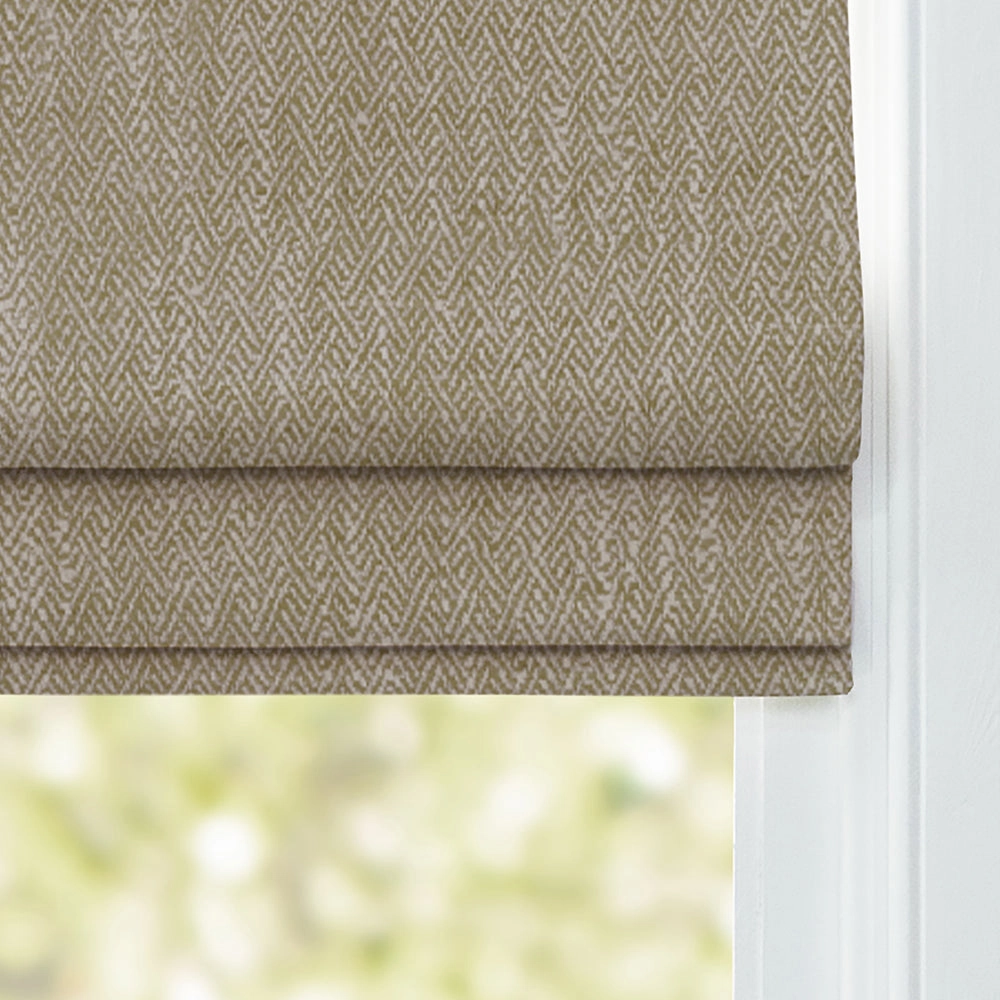 Jedburgh Textured Woven Made to Measure Roman Blinds Biscuit