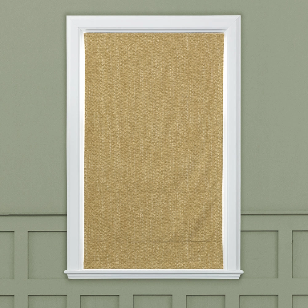 Jedburgh Textured Woven Made to Measure Roman Blinds Buttercup