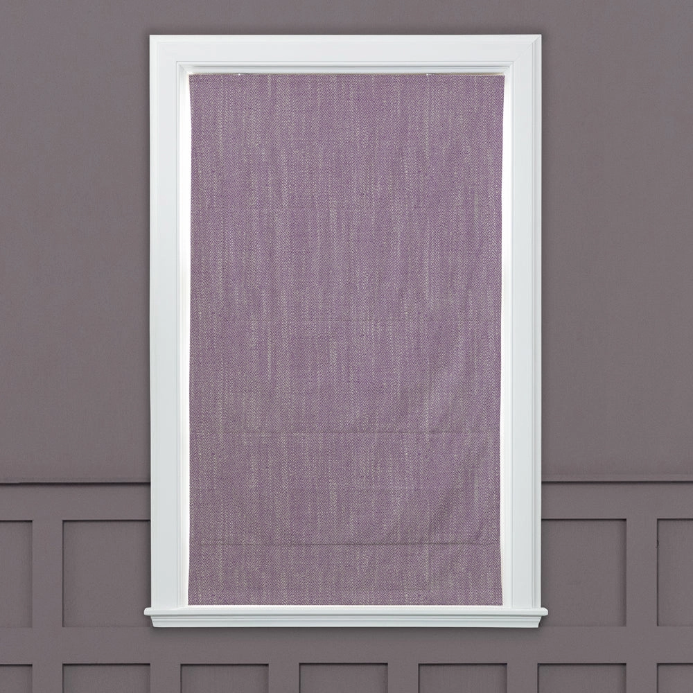 Jedburgh Textured Woven Made to Measure Roman Blinds Damson
