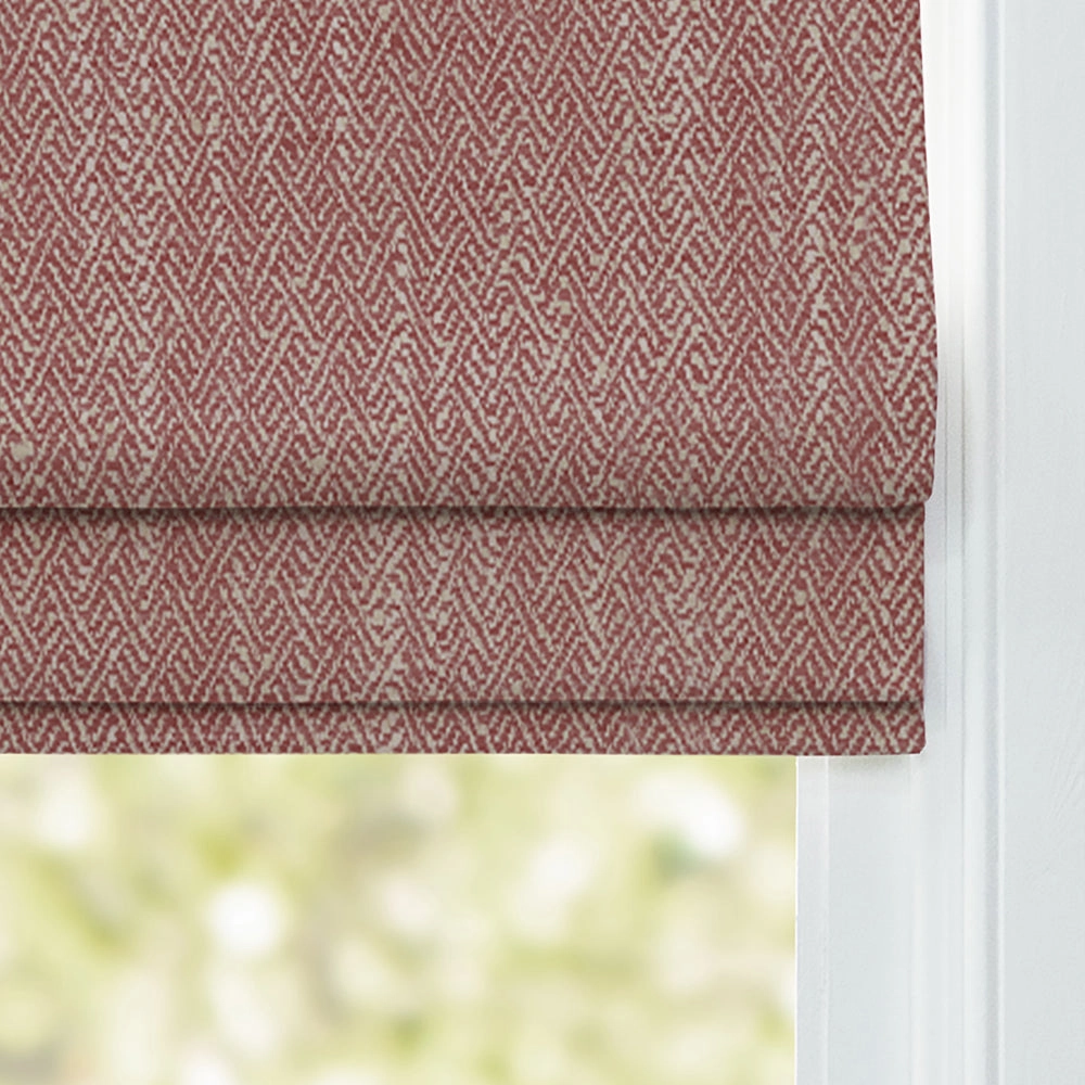 Jedburgh Textured Woven Made to Measure Roman Blinds Garnet