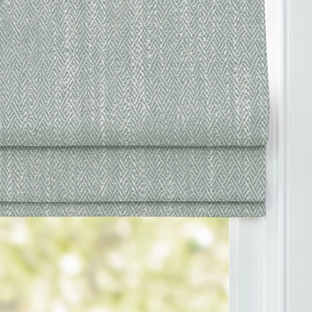 Jedburgh Textured Woven Made to Measure Roman Blinds Mineral