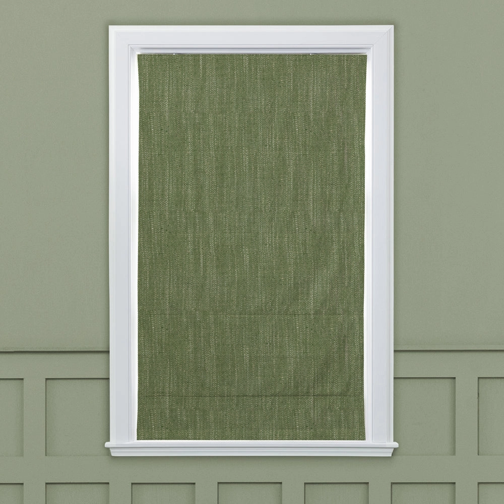 Jedburgh Textured Woven Made to Measure Roman Blinds Sage