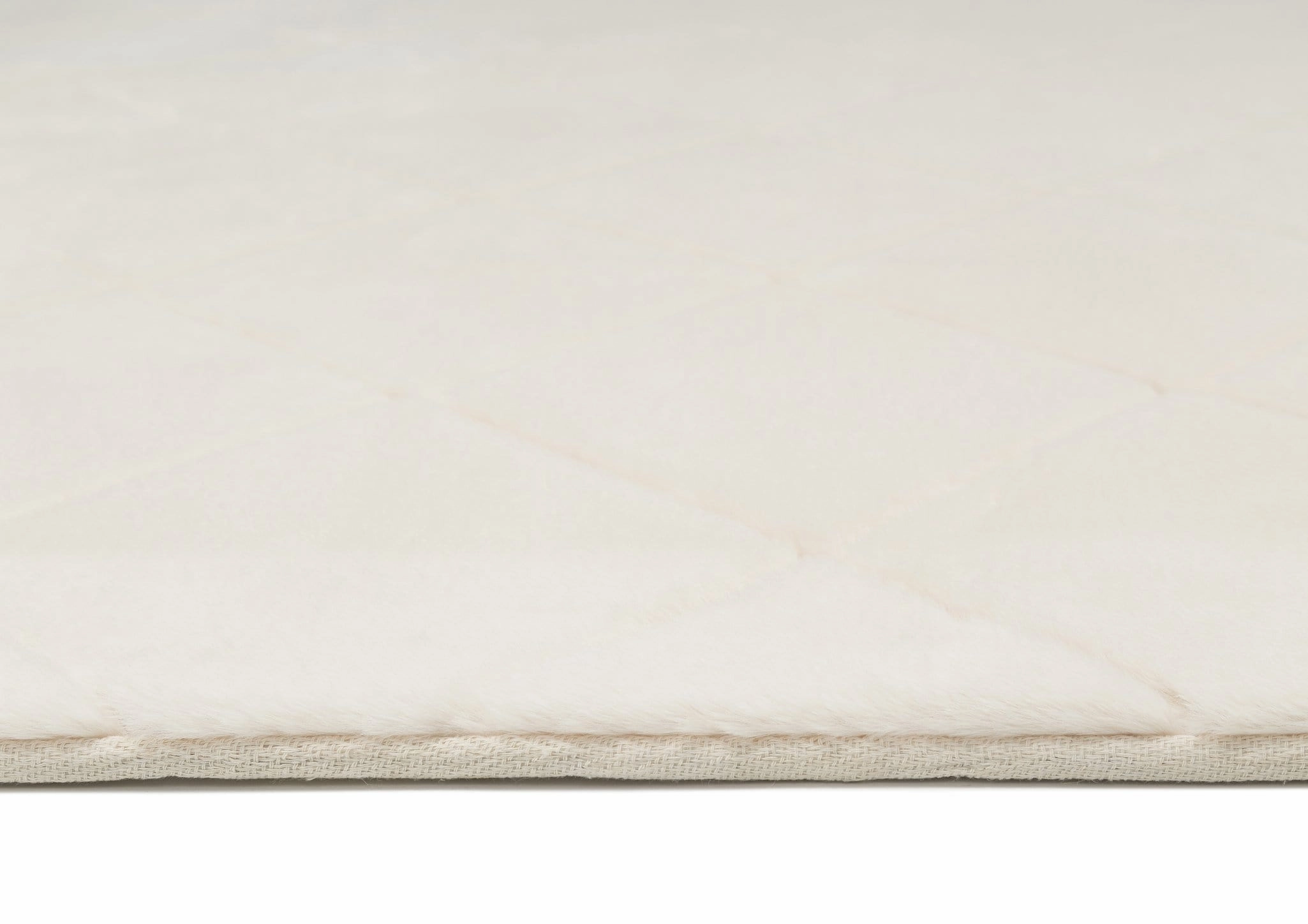 Jessa Ivory Cream Diamond Shag Rug