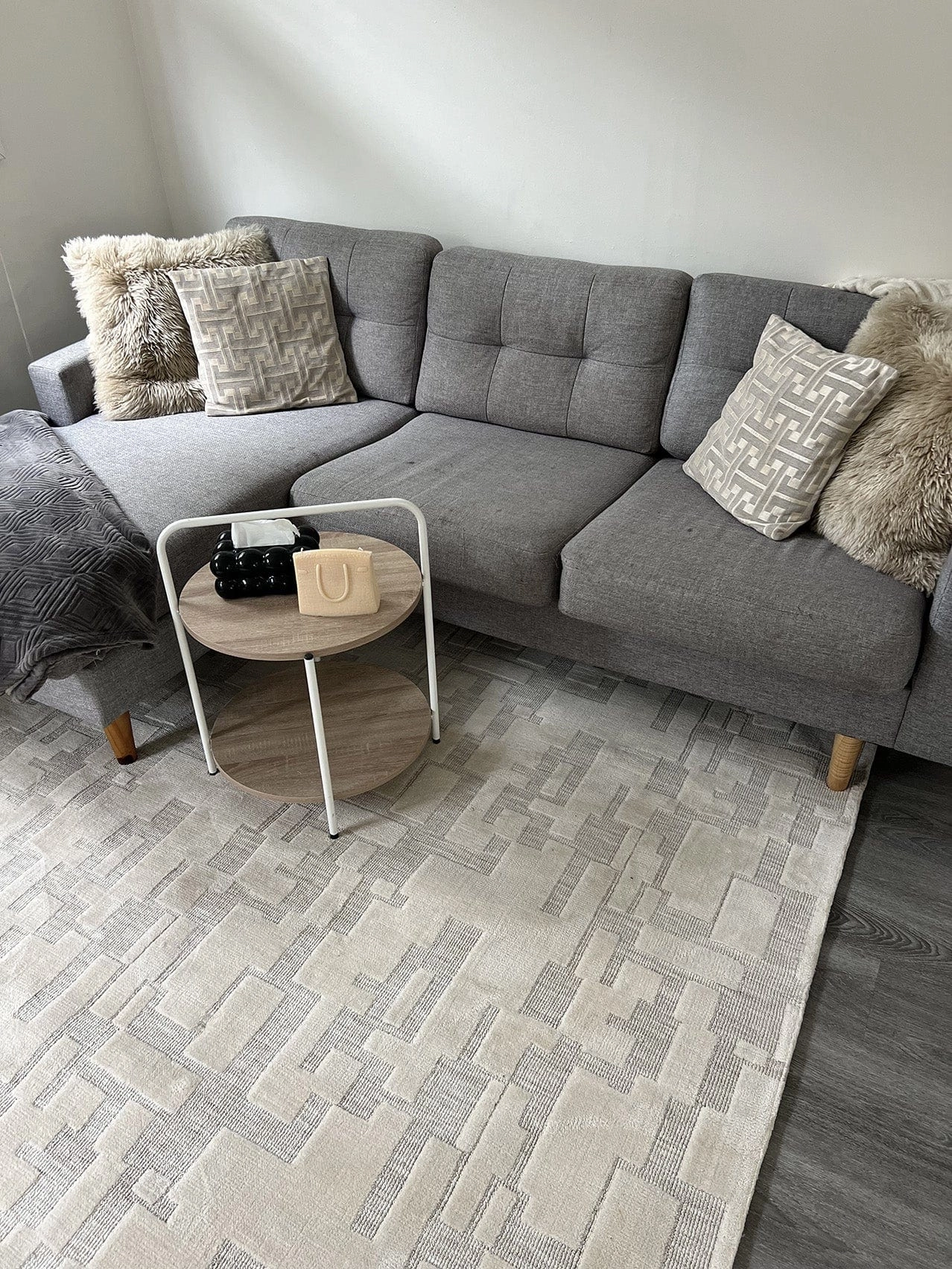 Jessie Ivory Cream Abstract Textured Rug *NO RETURNS UNLESS FAULTY