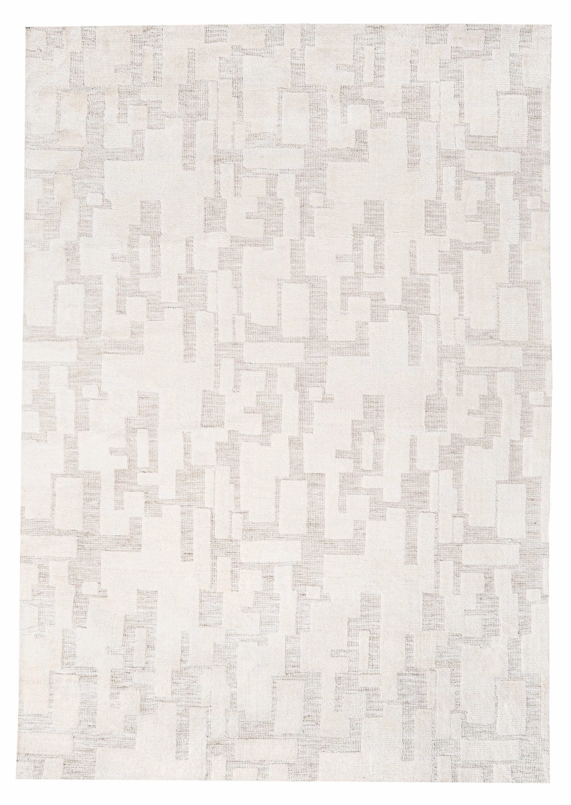 Jessie Ivory Cream Abstract Textured Rug *NO RETURNS UNLESS FAULTYmodern color block patchwork rug