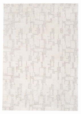 Jessie Ivory Cream Abstract Textured Rug *NO RETURNS UNLESS FAULTYmodern color block patchwork rug