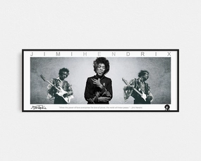 JIMI HENDRIX PANORAMIC COLLAGE PRINT SIGNED FRAMED WINGShandmade souvenirs