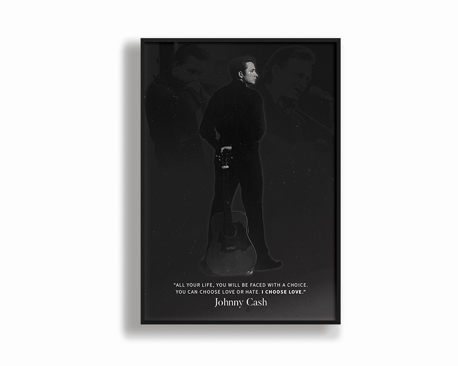 Johnny Cash Love Quote Printnordic style wall decor