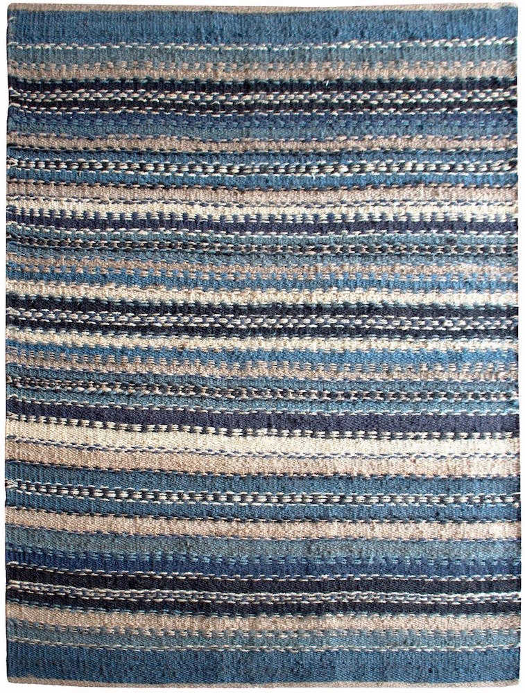 Jonas Blue Hemp Area Rug