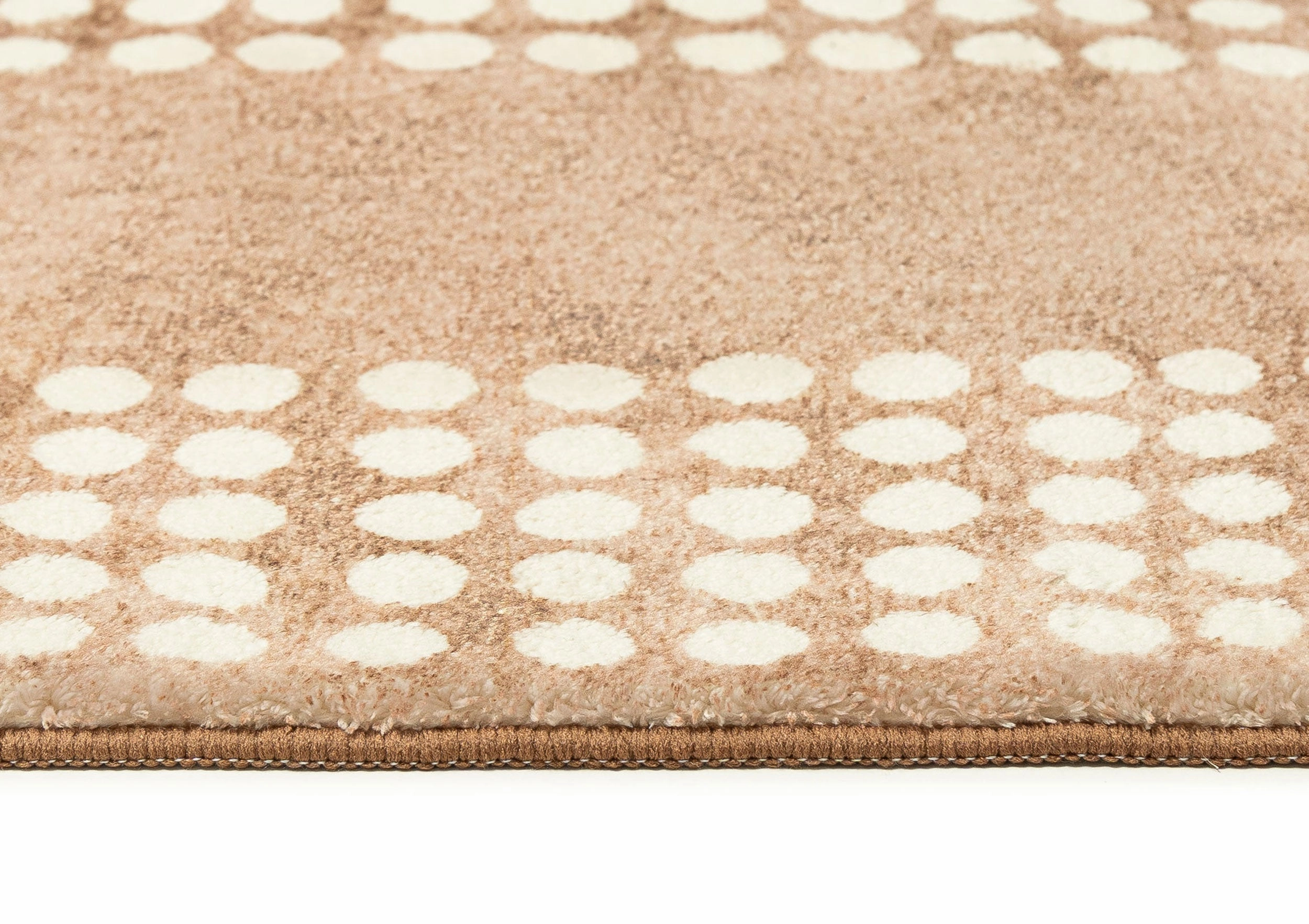 Joni Beige Cream Dot Pattern Pattern Washable Rug