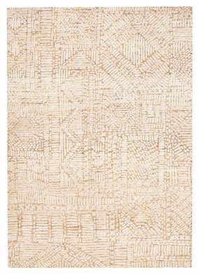 Jordan Mustard and Beige Geometric Modern Rugmodern color block patchwork rug