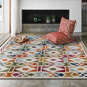 Joseph Colorful Wool Rugmodern color block patchwork rug