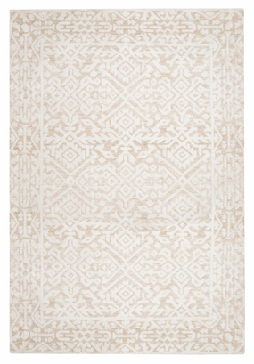 Josephine Ivory and Cream Tribal Transitional Rugmodern color block patchwork rug