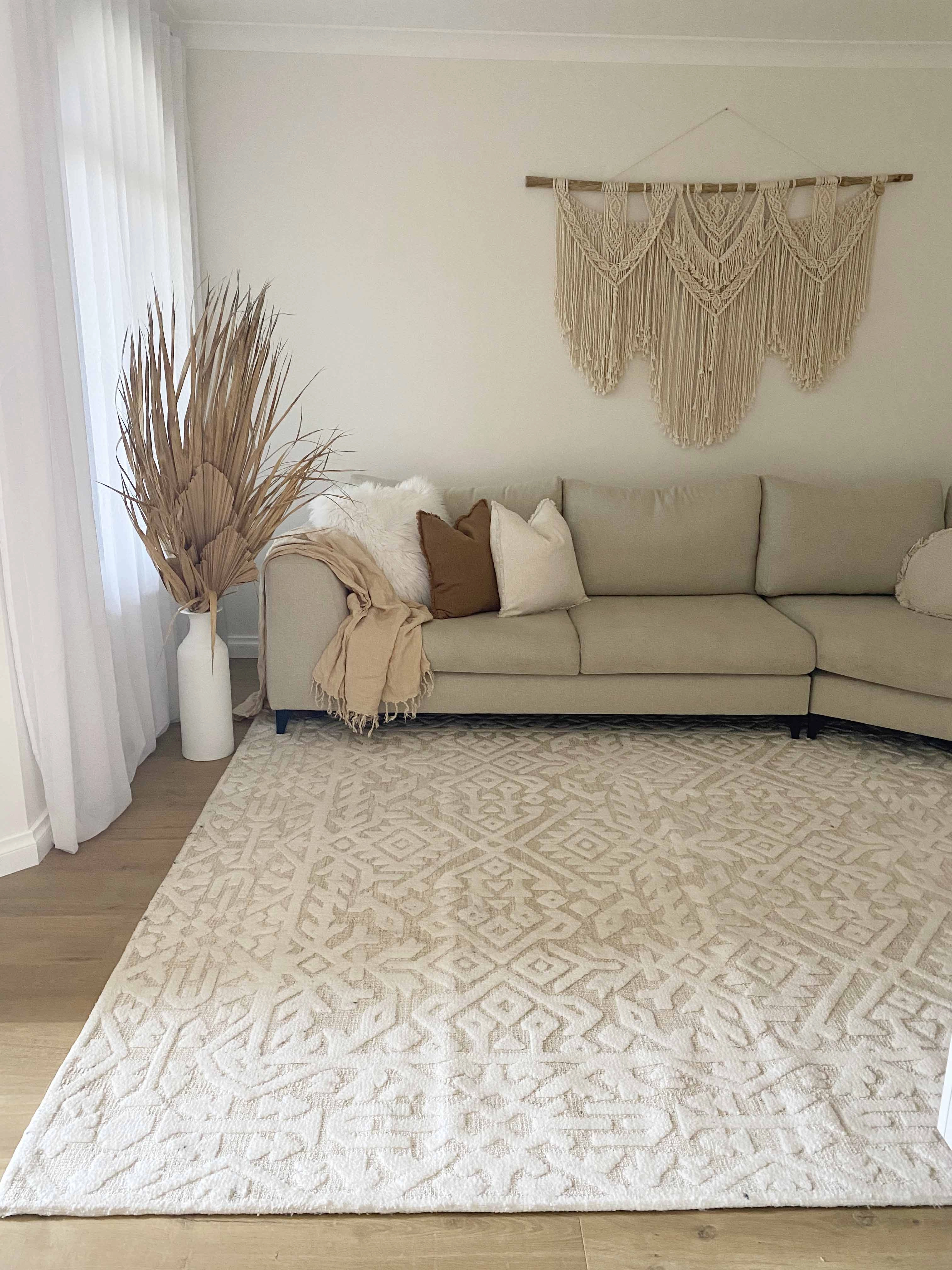 Josephine Ivory and Cream Tribal Transitional Rug