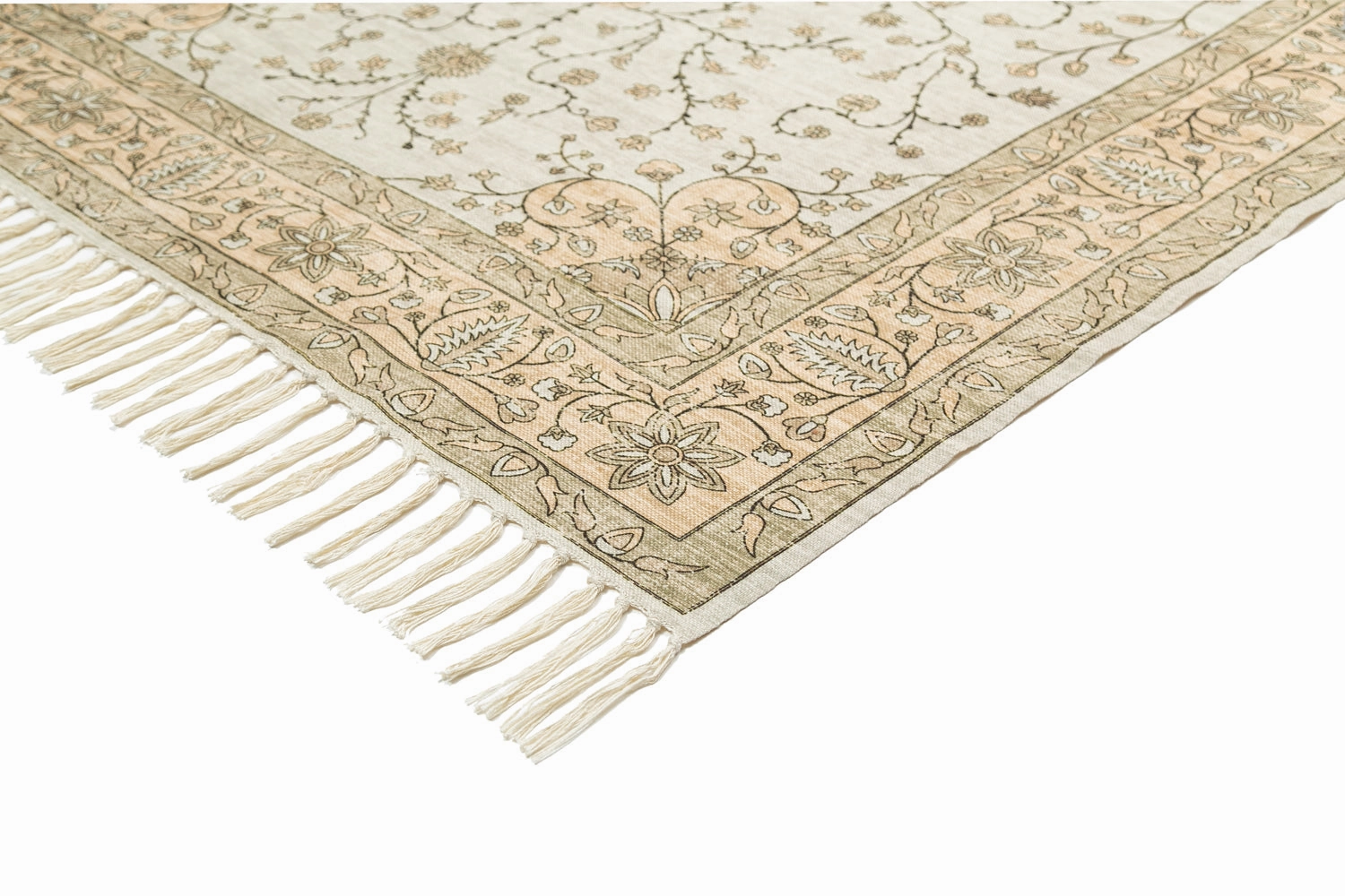 Josie Neutral Beige Boho Picnic Rug