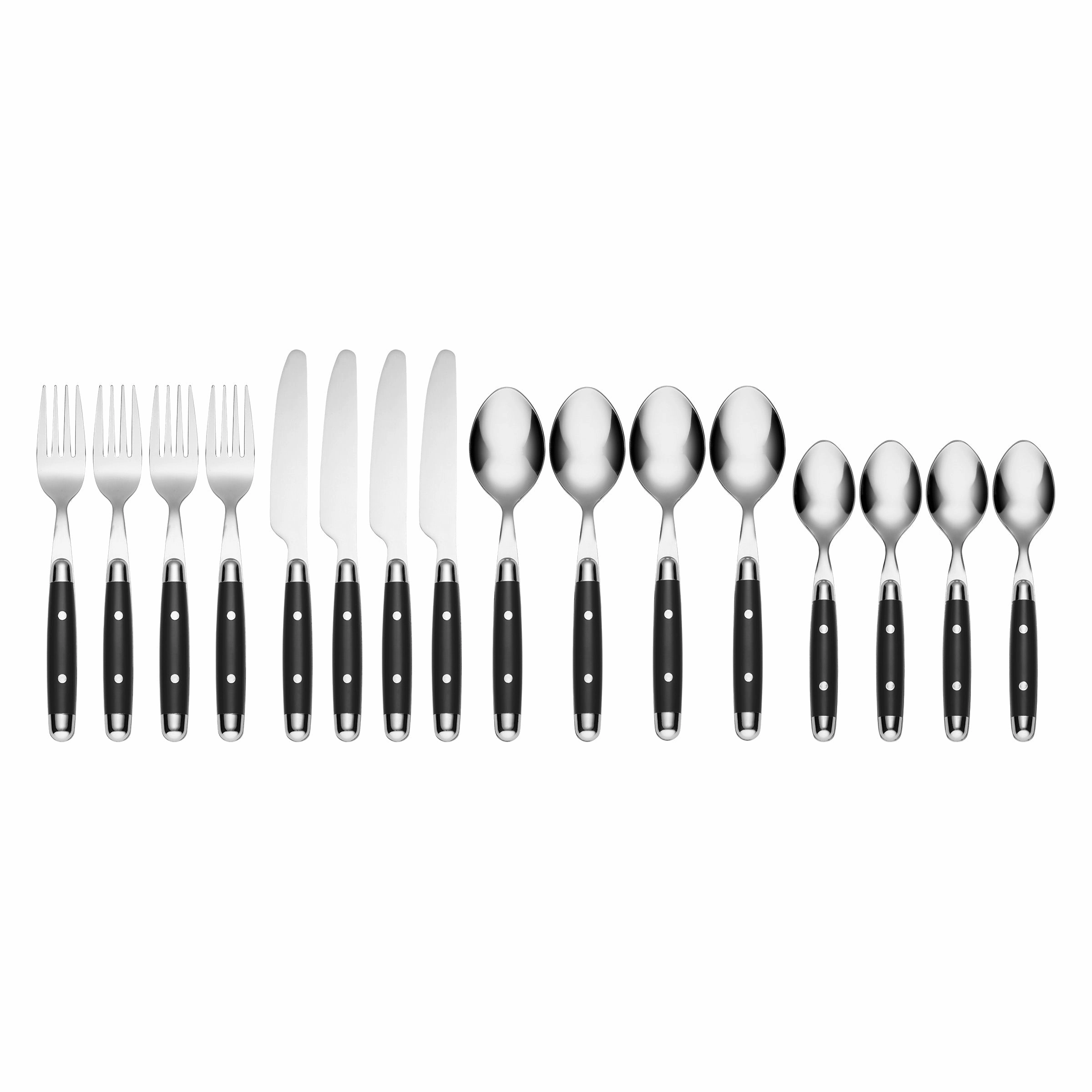 Jubilee Black 16 Piece Flatware Set