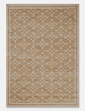 Judy II Jute-Blend Rug by Chris Loves Julia x Loloimodern color block patchwork rug