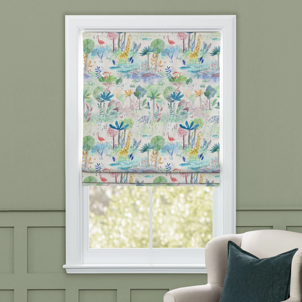 Jungle Fun Printed Cotton Made to Measure Roman Blinds Primary