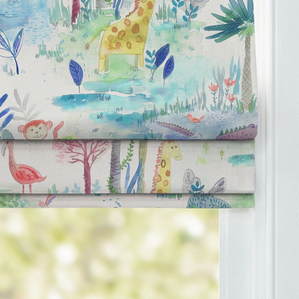 Jungle Fun Printed Cotton Made to Measure Roman Blinds Primary
