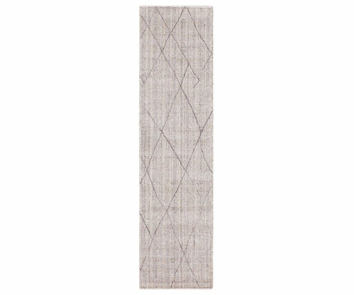 Karastan Tangier Tribal Diamond Rug Runner - Silverbedding sets ,throw blankets 