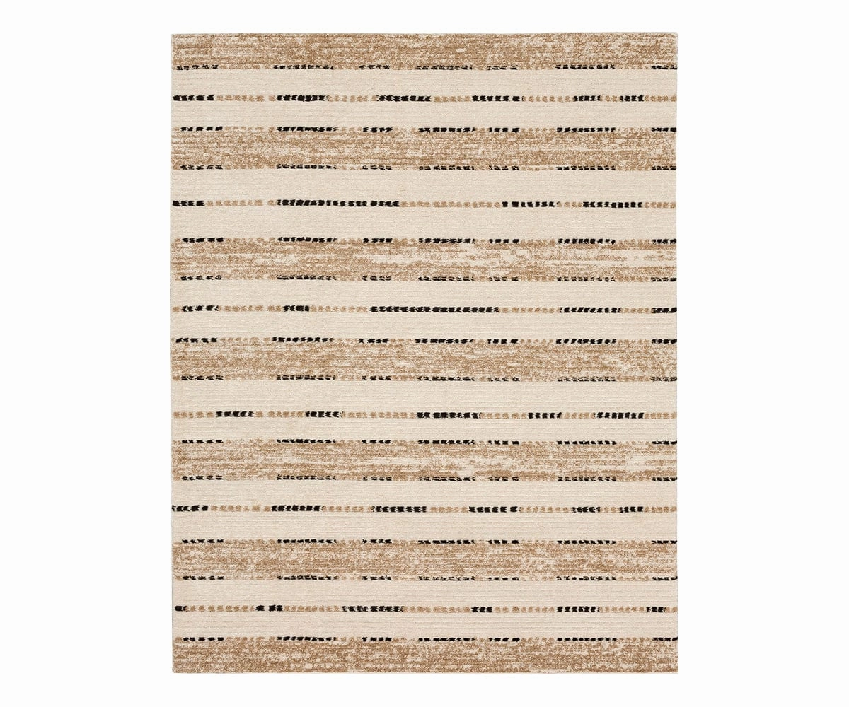 Karastan Traverse Lanes Rug - Tanmodern color block patchwork rug