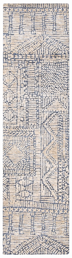 Karmen Blue and Ivory Runner Rug *NO RETURNS UNLESS FAULTYmodern color block patchwork rug