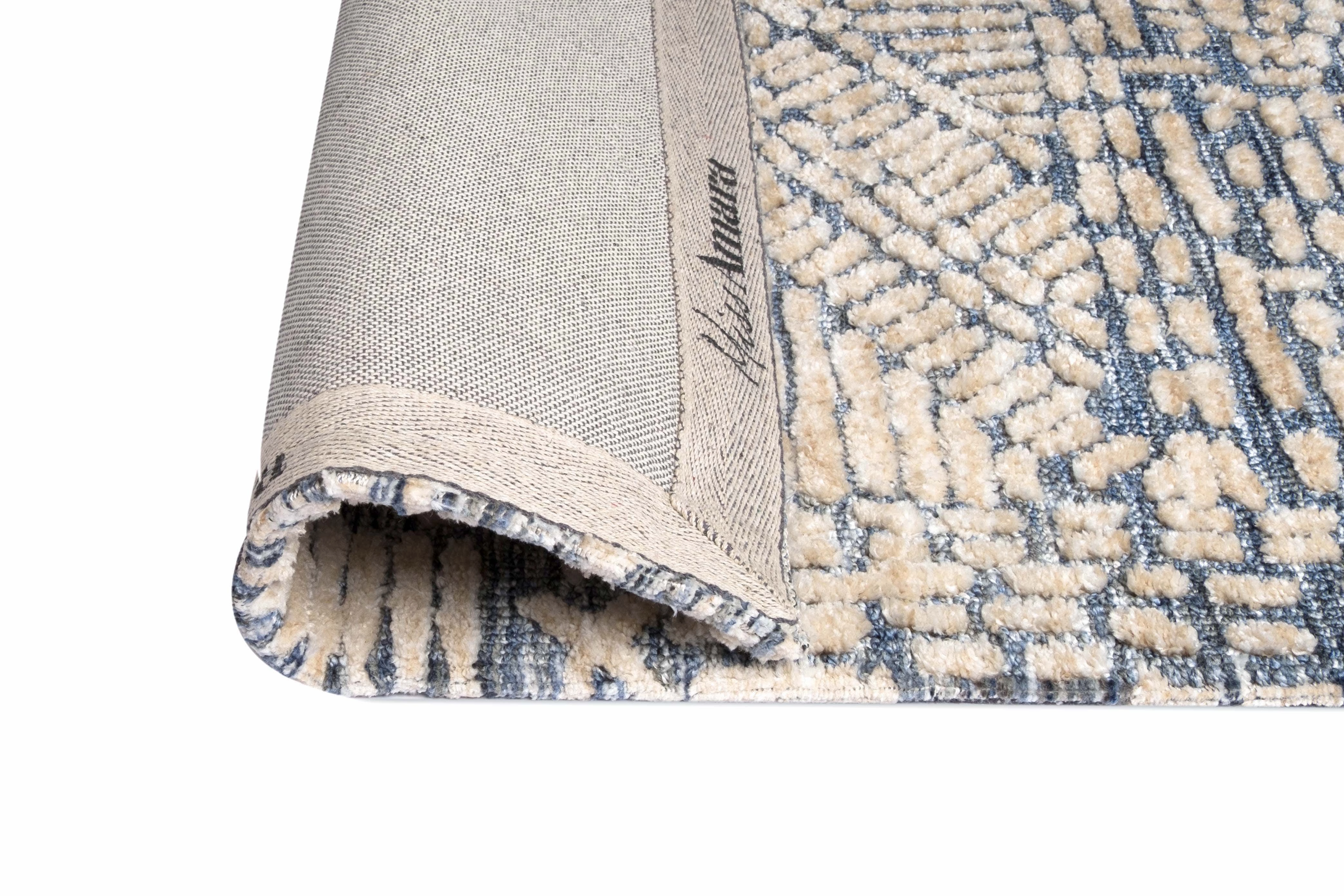 Karmen Blue and Ivory Runner Rug *NO RETURNS UNLESS FAULTY