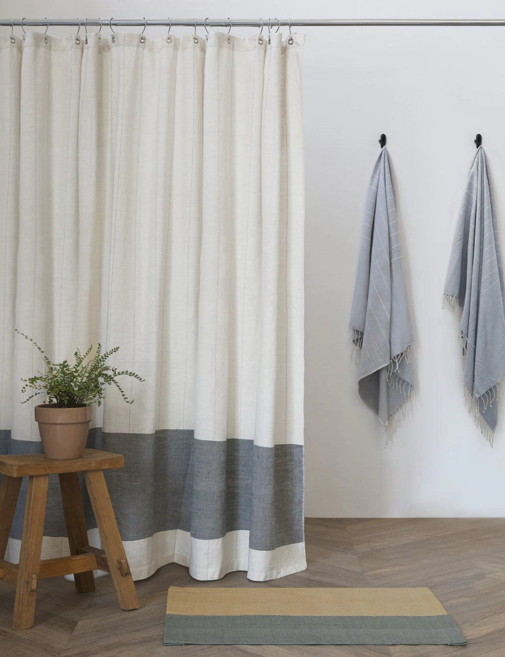 Karo Shower Curtain by Bol Road Textiles