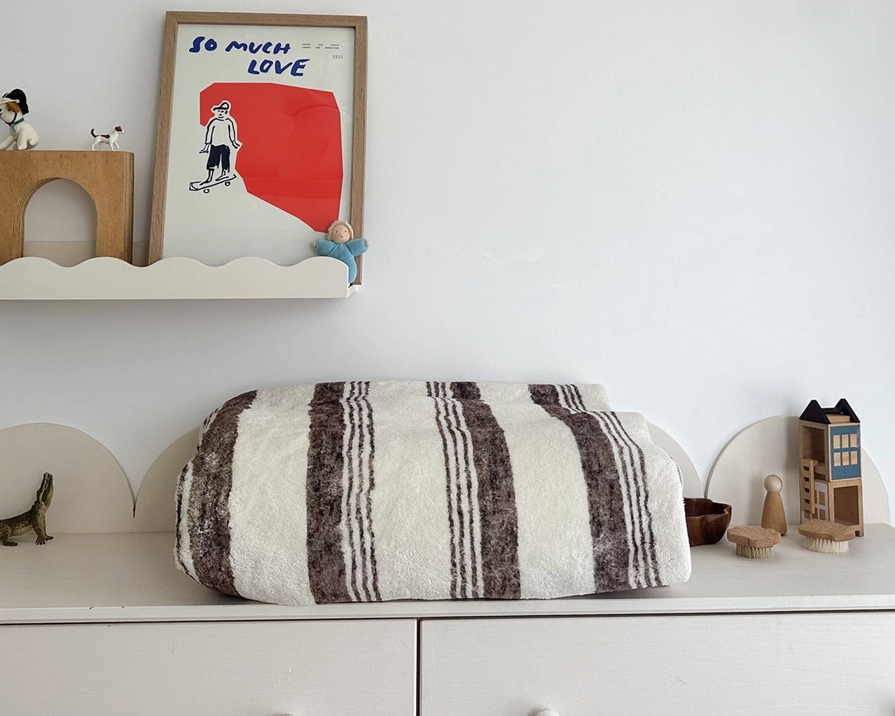 Kasia Brown Striped Washable Rug *NO RETURNS UNLESS FAULTY