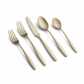 Katerina Champagne Satin 20 Piece Flatware Seteco-friendly bamboo fiber tableware set 
