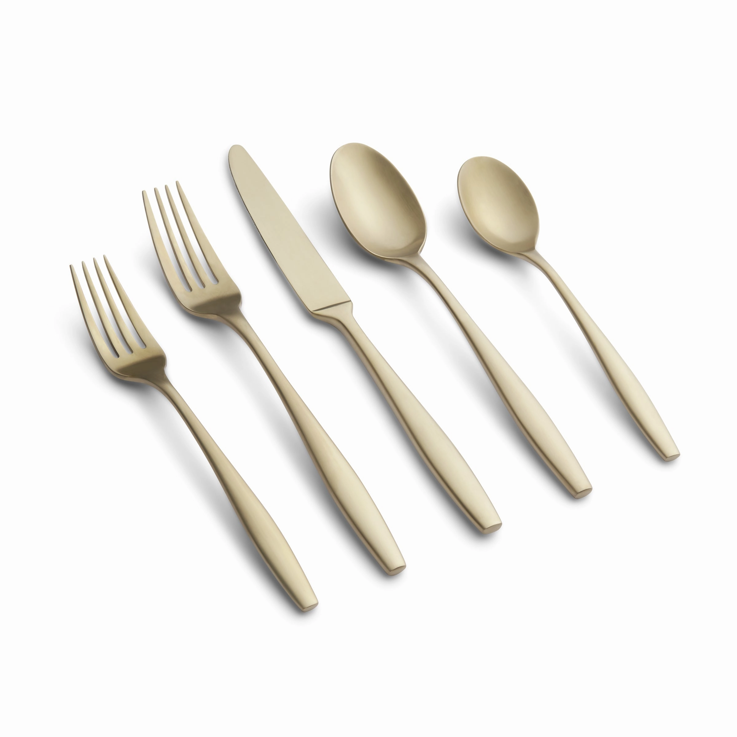 Katerina Champagne Satin 20 Piece Flatware Seteco-friendly bamboo fiber tableware set 