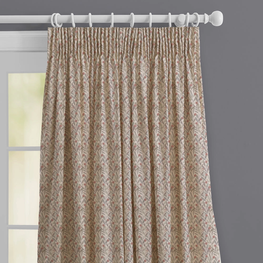 Katsura Printed Made to Measure Curtains Mulberry