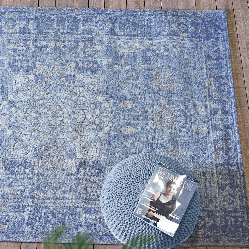 Kaveh Modern Blue Persian Rugmodern color block patchwork rug