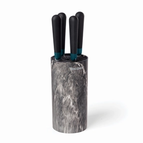 Keen Black Marble 5 Piece Cutlery Bristle Block Sethalloween party decor ,outdoor halloween decor 