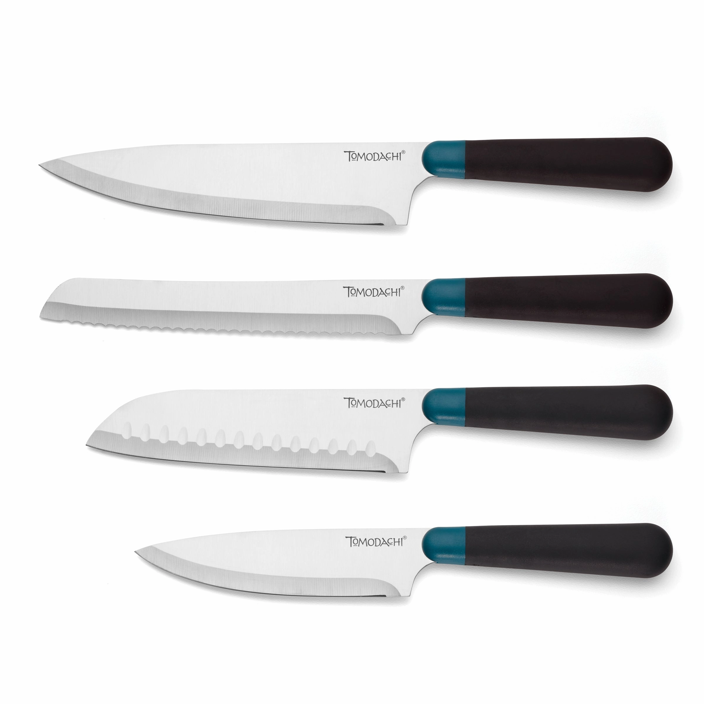 Keen Black Marble 5 Piece Cutlery Bristle Block Set