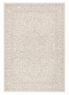 Keena Ivory Gray Medallion Tufted Wool Rugmodern color block patchwork rug