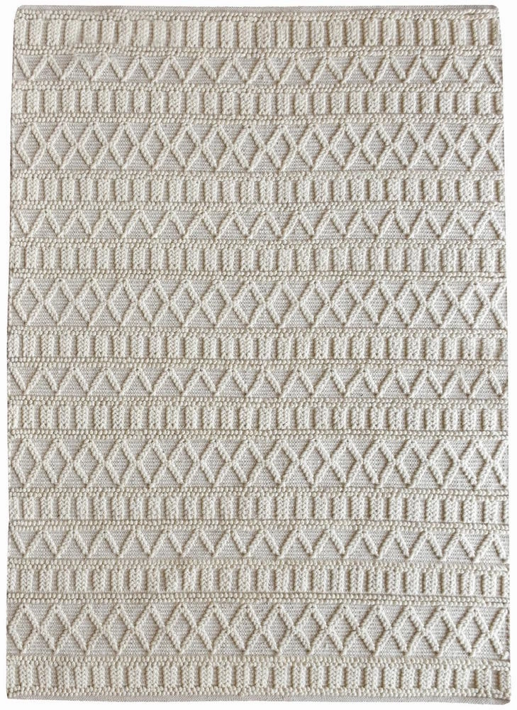 Keena Modern Chunky Weave Off White Rug