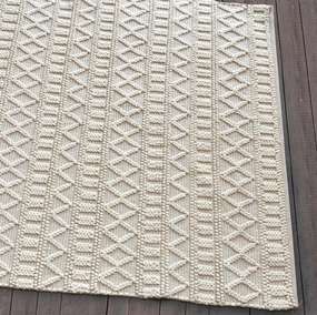 Keena Modern Chunky Weave Off White Rugmodern color block patchwork rug