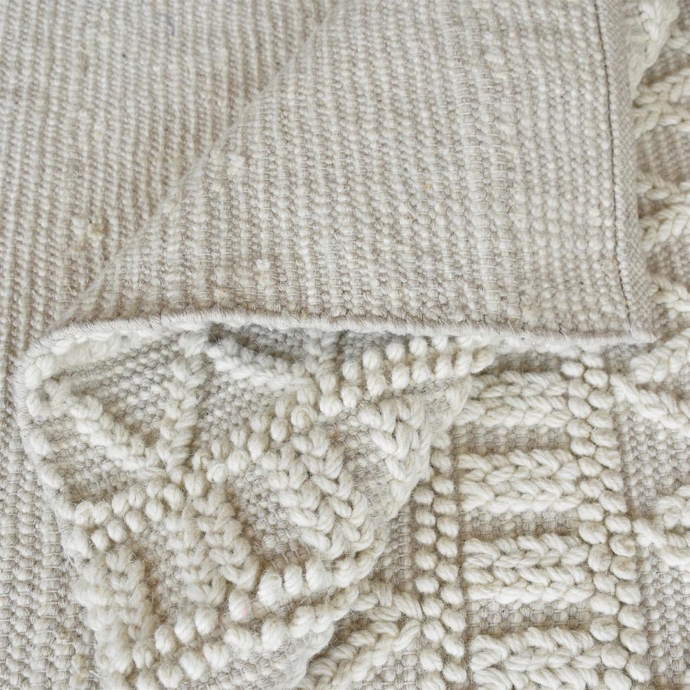 Keena Modern Chunky Weave Off White Rug