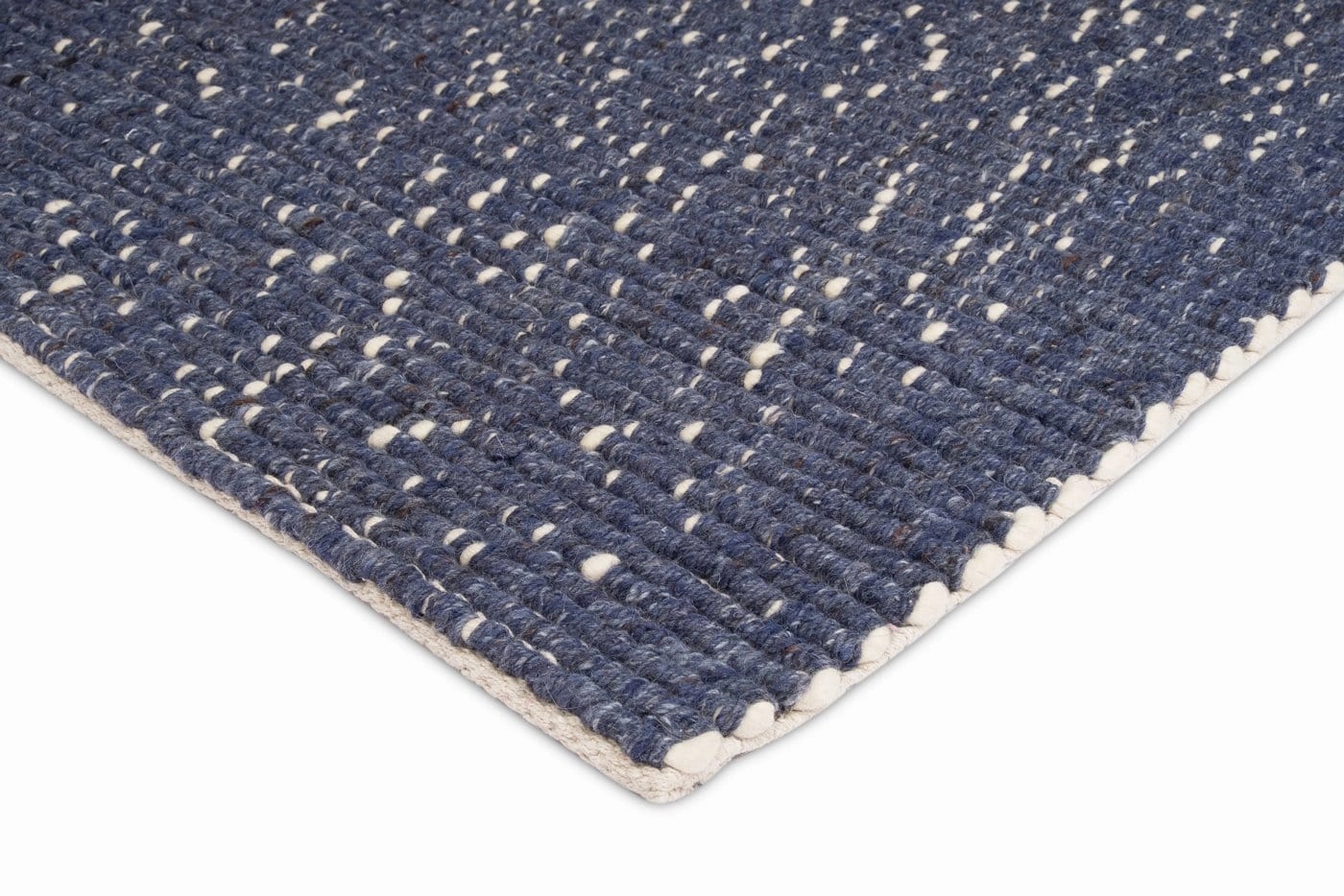 Kendra Navy Blue and Ivory Wool Rug