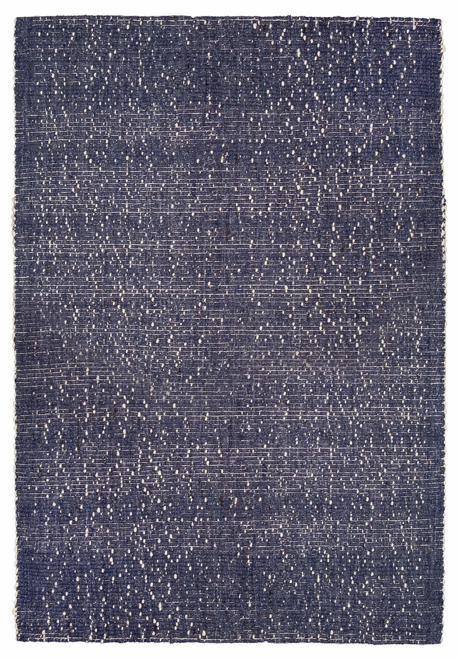 Kendra Navy Blue and Ivory Wool Rugmodern color block patchwork rug