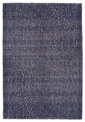 Kendra Navy Blue and Ivory Wool Rugmodern color block patchwork rug