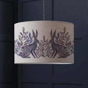 Kensuri Eva Lamp Shade Violetreplacement lampshade,White Linen Drum Lampshade for Table or Floor Lamp