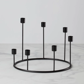 Kent Large Black Candlestick Wreathhalloween party decor ,outdoor halloween decor 