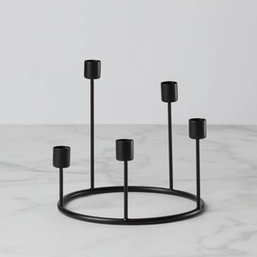 Kent Small Black Candlestick Wreathhalloween party decor ,outdoor halloween decor 