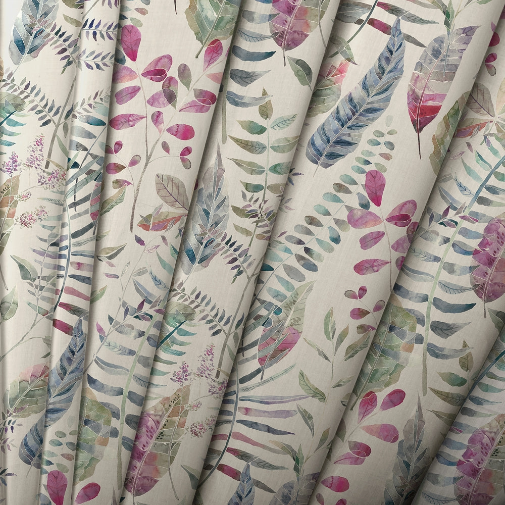 Kenton Printed Cotton Made to Measure Roman Blinds Loganberry